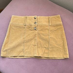 Tan mini skirt